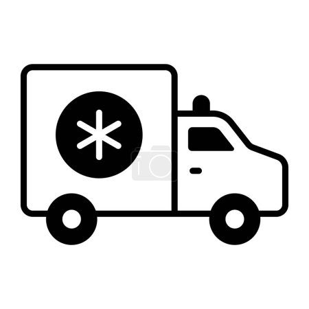 Illustration for Emergency vehicle icon, an editable vector of hospital transport - Royalty Free Image