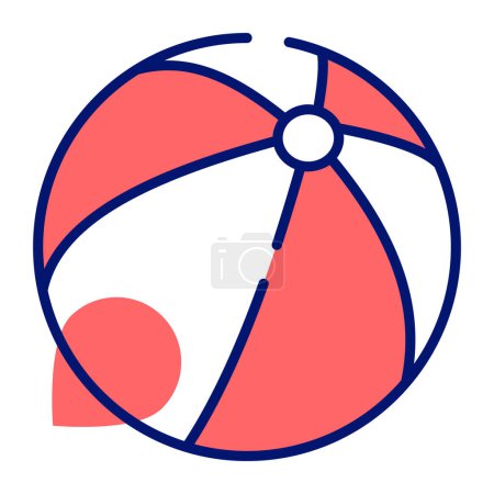 Illustration for Editable vector of beach ball in modern style, easy to use - Royalty Free Image
