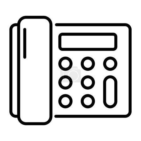 Ilustración de A vector design of telephone, icon of vintage landline - Imagen libre de derechos