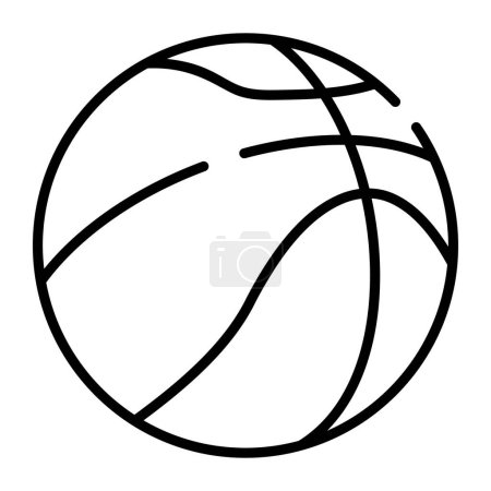 Téléchargez les illustrations : Download this premium vector icon of basketball, customizable vector - en licence libre de droit