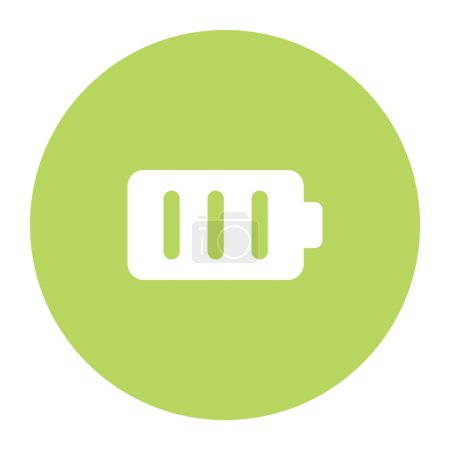 Illustration for Mobile battery vector in solid style, full battery icon - Royalty Free Image