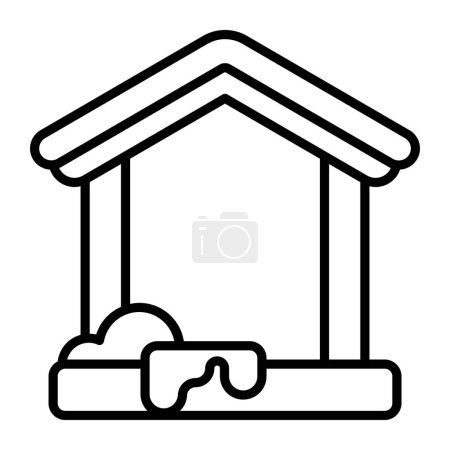 Illustration for Bird Feeder vector icon in trendy style modern design - Royalty Free Image