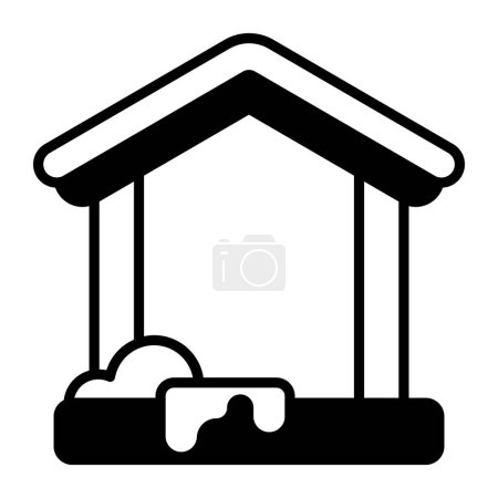 Illustration for Bird Feeder vector icon in trendy style modern design - Royalty Free Image