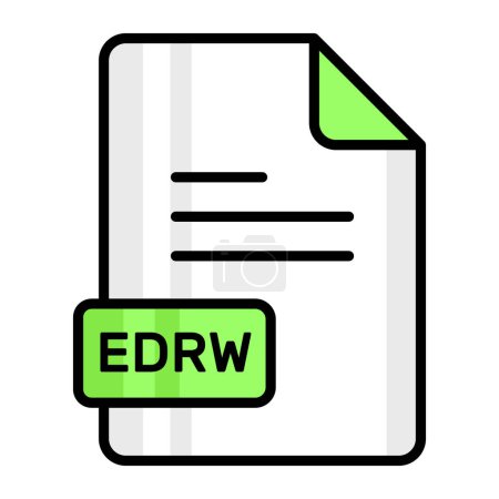 Ilustración de An amazing vector icon of EDRW file, editable design - Imagen libre de derechos