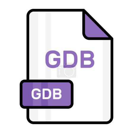 Téléchargez les illustrations : Une icône vectorielle étonnante du fichier GDB, design modifiable - en licence libre de droit