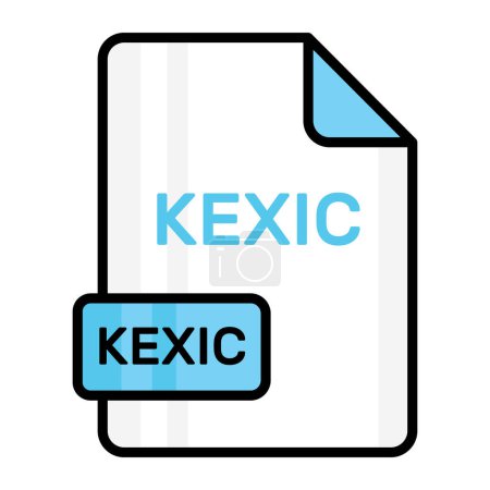 Illustration for An amazing vector icon of KEXIC file, editable design - Royalty Free Image