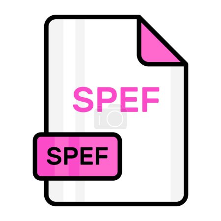 An amazing vector icon of SPEF file, editable design