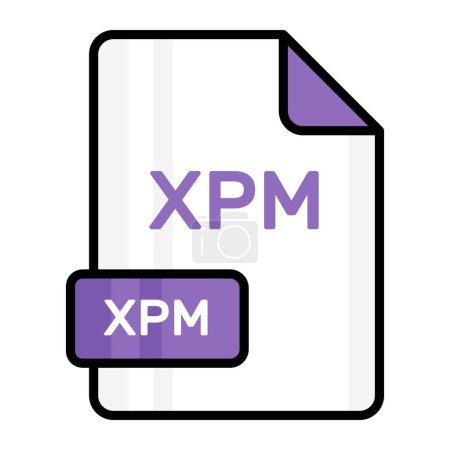 Téléchargez les illustrations : Une icône vectorielle étonnante du fichier XPM, design modifiable - en licence libre de droit