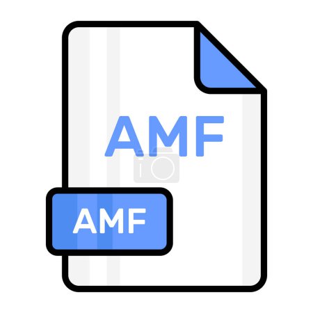 Ilustración de An amazing vector icon of AMF file, editable design - Imagen libre de derechos