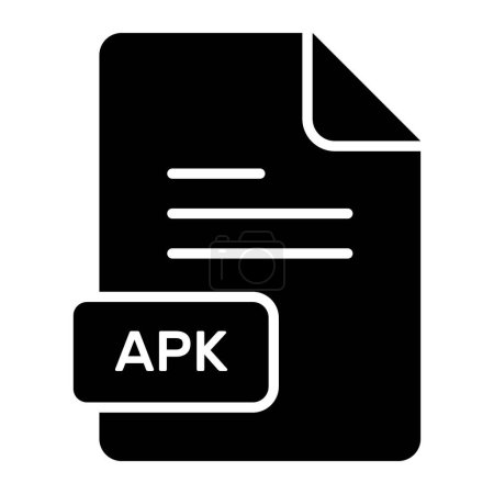 Illustration for An amazing vector icon of APK file, editable design - Royalty Free Image