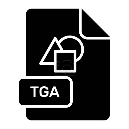 Illustration for An amazing vector icon of TGA file, editable design - Royalty Free Image
