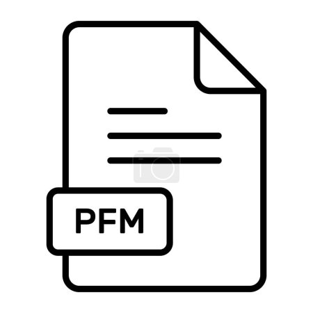 Téléchargez les illustrations : An amazing vector icon of PFM file, editable design - en licence libre de droit