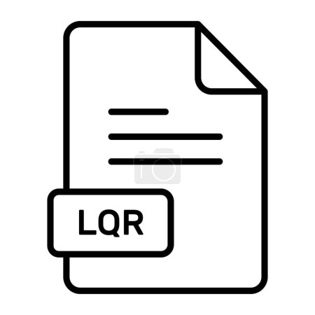 Téléchargez les illustrations : An amazing vector icon of LQR file, editable design - en licence libre de droit