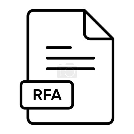 Téléchargez les illustrations : An amazing vector icon of RFA file, editable design - en licence libre de droit