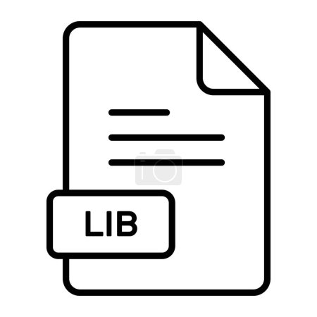 Ilustración de An amazing vector icon of LIB file, editable design - Imagen libre de derechos