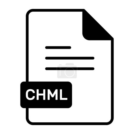 Téléchargez les illustrations : Une icône vectorielle étonnante du fichier CHML, design modifiable - en licence libre de droit