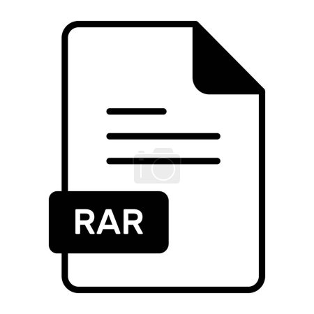 Téléchargez les illustrations : Une icône vectorielle étonnante du fichier RAR, design modifiable - en licence libre de droit