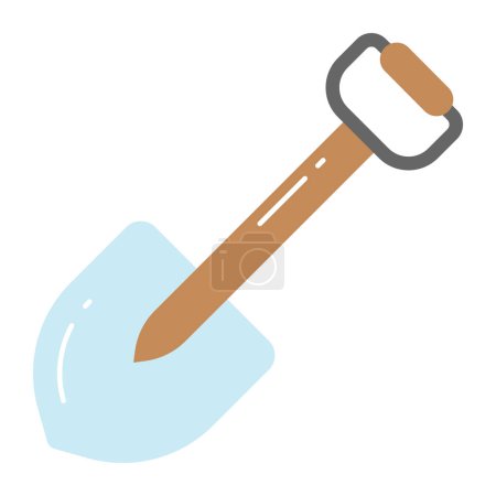 Illustration for Premium design vector of shovel, construction tool icon - Royalty Free Image