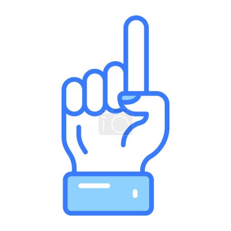 Ilustración de Dedo señalando gesto de la mano, concepto de diseño vectorial de Allah es uno - Imagen libre de derechos
