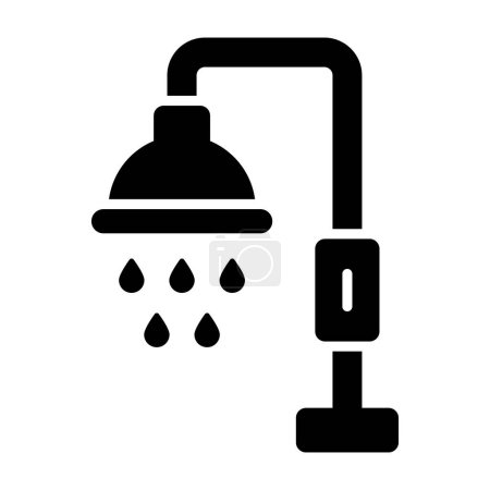Téléchargez les illustrations : Un incroyable vecteur de douche avec des gouttes d'eau, icône de la prise de ghusl - en licence libre de droit