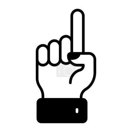 Ilustración de Dedo señalando gesto de la mano, concepto de diseño vectorial de Allah es uno - Imagen libre de derechos