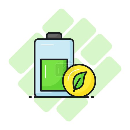 Illustration for Creatively designed vector of eco battery in editable style, premium icon - Royalty Free Image