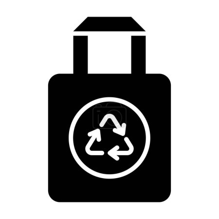 Téléchargez les illustrations : Une conception vectorielle soigneusement conçue du recyclage des sacs dans un style modifiable, icône facile à utiliser - en licence libre de droit
