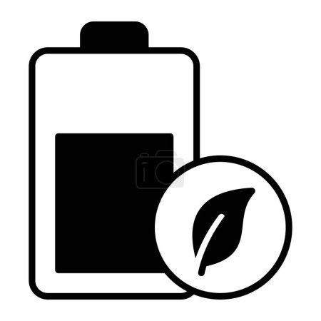 Illustration for Creatively designed vector of eco battery in editable style, premium icon - Royalty Free Image