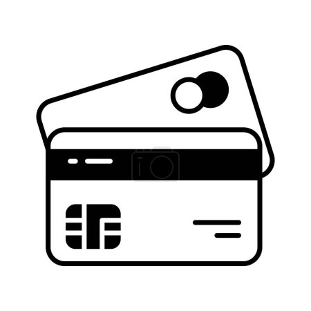 Ilustración de Diseño de vectores de tarjetas ATM en estilo moderno, tarjeta para pagos en línea y retiro de efectivo - Imagen libre de derechos