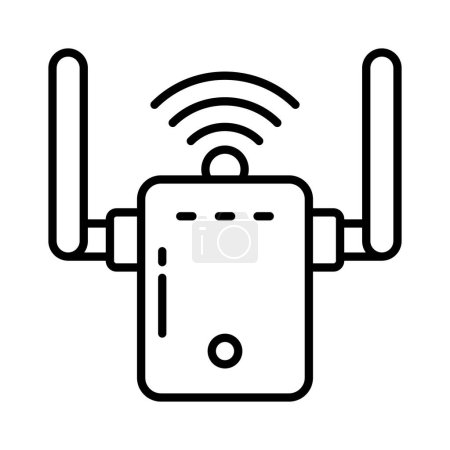 Illustration for An icon of wifi modem in trendy style, vector of internet router in trendy style - Royalty Free Image