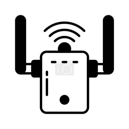 Illustration for An icon of wifi modem in trendy style, vector of internet router in trendy style - Royalty Free Image