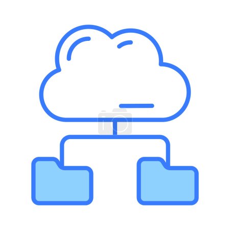 Illustration for Carefully crafted vector of cloud folder in modern style, easy to us icon - Royalty Free Image