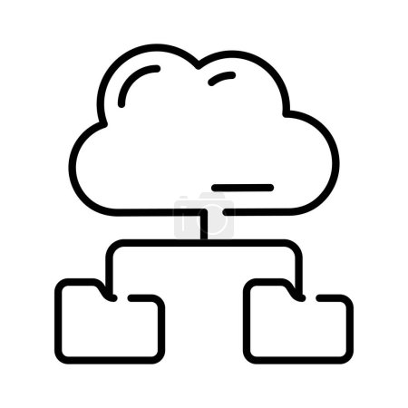 Illustration for Carefully crafted vector of cloud folder in modern style, easy to us icon - Royalty Free Image