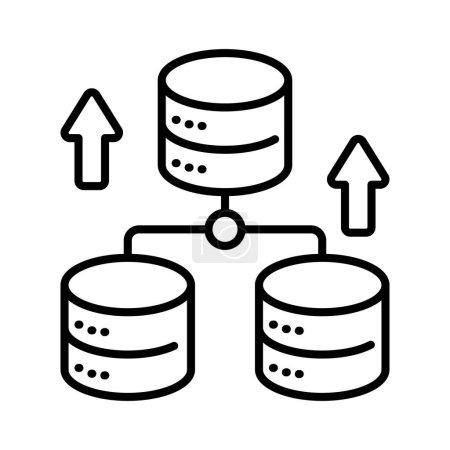 An icon design of database network in trendy style, easy to us icon