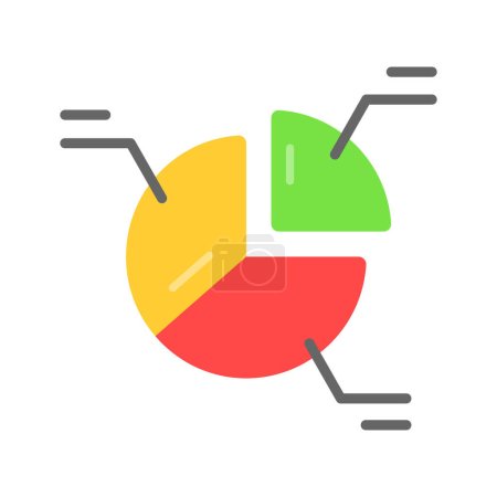 Illustration for Grab this carefully crafted icon of pie chart, business analysis vector - Royalty Free Image