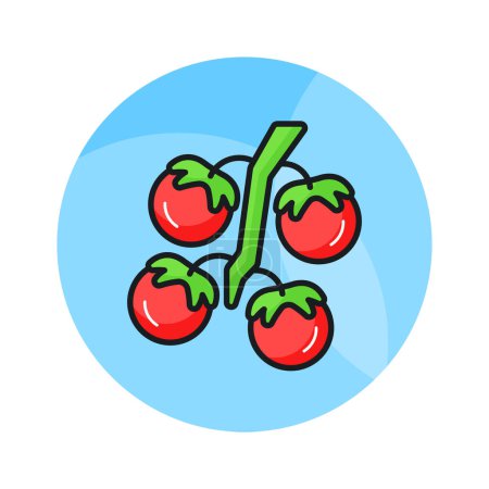 Illustration for Get hold this captivating icon of tomatoes in modern style, ready to use vector - Royalty Free Image
