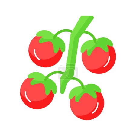 Illustration for Get hold this captivating icon of tomatoes in modern style, ready to use vector - Royalty Free Image