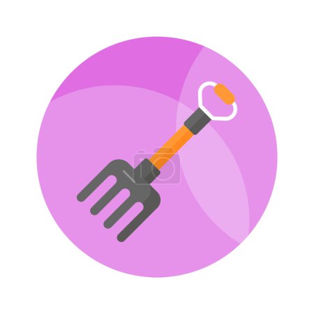 Illustration for Check this beautifully designed vector of gardening tool, icon of farming fork - Royalty Free Image