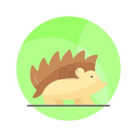 Illustration for Creatively designed icon of hedgehog in editable style, easy to use and download - Royalty Free Image