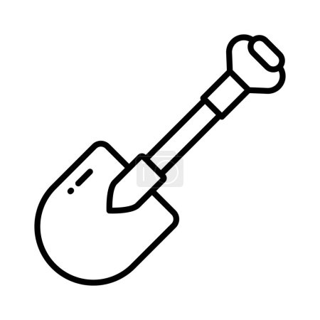 Illustration for Shovel vector design in trendy style, icon of construction tools - Royalty Free Image