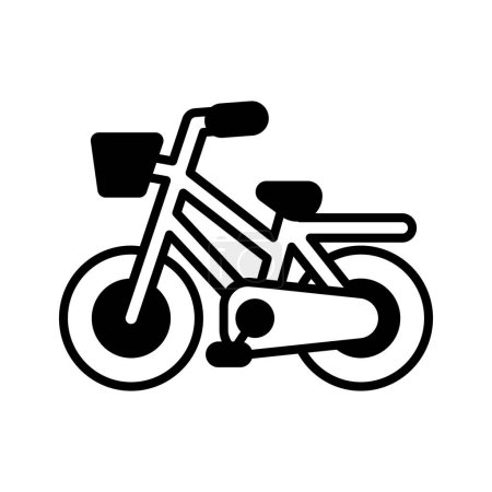 Téléchargez les illustrations : Conception d'icône de vélo dans un style moderne, conception vectorielle de vélo de pédale - en licence libre de droit
