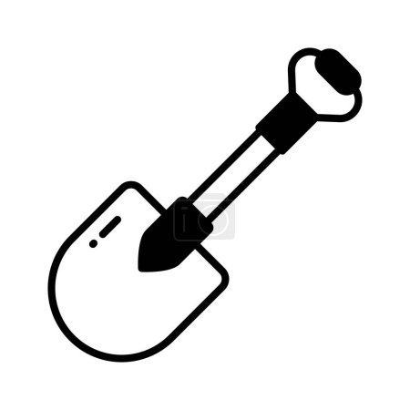 Ilustración de Diseño de vectores de pala en estilo moderno, icono de herramientas de construcción - Imagen libre de derechos