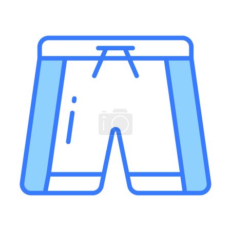 Illustration for Shorts icon in modern style, beachwear vector - Royalty Free Image
