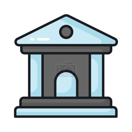 Illustration for An icon of bank building in modern style, easy to use vector, premium design - Royalty Free Image