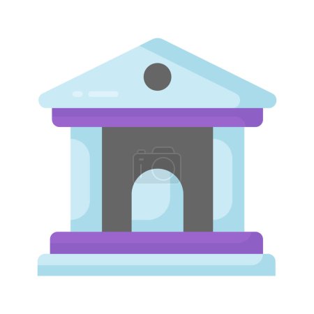 Illustration for An icon of bank building in modern style, easy to use vector, premium design - Royalty Free Image