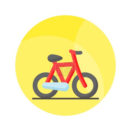 Illustration for Bicycle icon design in modern style, pedal bike vector design - Royalty Free Image