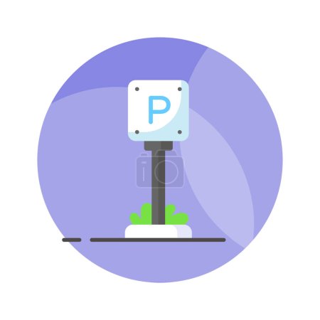 Ilustración de Parking board vector icon isolated on white background - Imagen libre de derechos