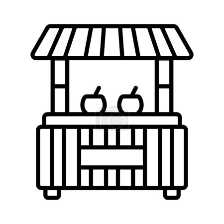 Téléchargez les illustrations : Une icône de conception modifiable de stalle de plage, facile à utiliser et à télécharger - en licence libre de droit