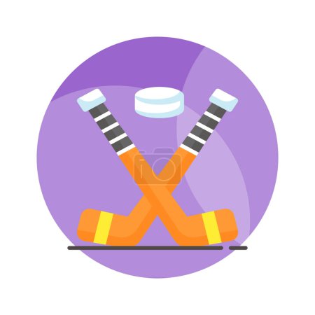 Illustration for Trendy icon of ice hockey in editable style, easy to use and download - Royalty Free Image