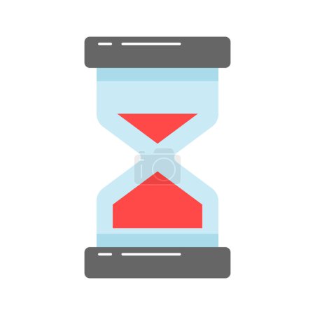 Illustration for An icon of hourglass in modern flat style, customizable vector - Royalty Free Image
